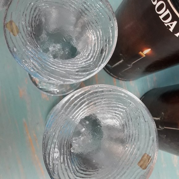 Glass Candle Holders Vintage Boda Sweden in Original Box Big Clear Solid Chunky - Picture 11 of 16